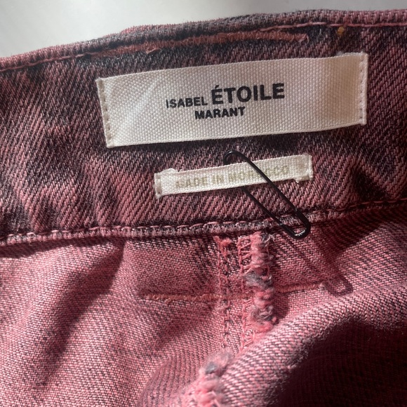 Isabel Marant Etoile size 38 pink Vayoneo high-rise tapered jeans. - Picture 2 of 7